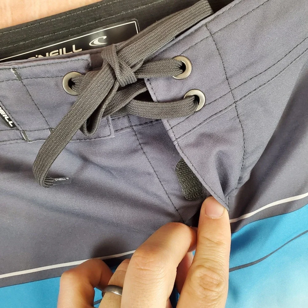 O'Neill‎ Hyperfreak Mens Swim Trucht Shorts Sz 30 Polyester Stretch Lace-Up
